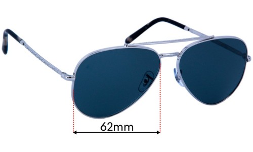 Ray Ban RB3625 New Aviator Lentilles de Remplacement 62mm wide 