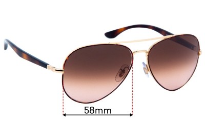 Ray Ban RB3675 Replacement Lenses 58mm wide 