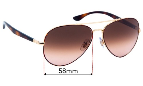 Ray Ban RB3675 Replacement Lenses 58mm wide 