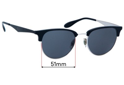 Ray Ban RB6396 Replacement Lenses 51mm wide 