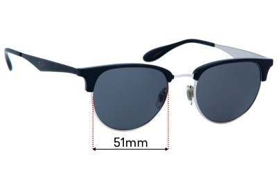 Ray-Ban RB6396 Verres de Remplacement 51mm wide 