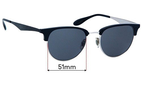 Ray Ban RB6396 Replacement Sunglass Lenses - 51mm 
