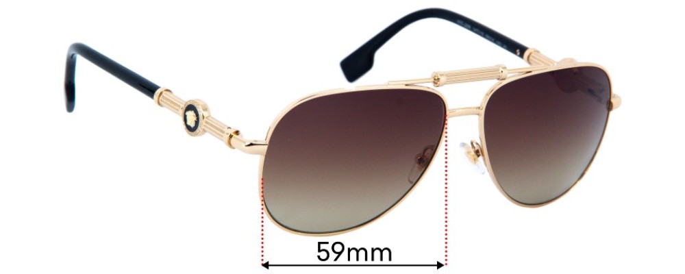Versace MOD 2236 Replacement Lenses - 59mm