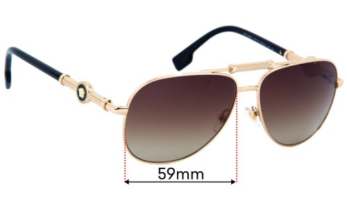 Versace MOD 2236 Replacement Sunglasses Lenses - 59mm 