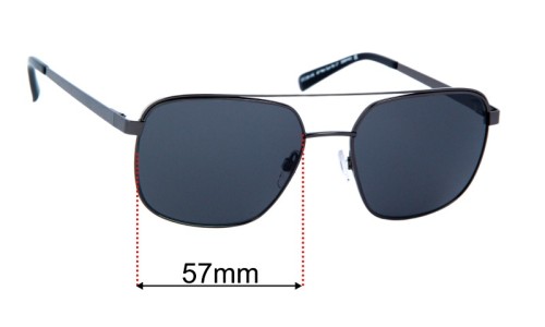 Sunglass Fix Replacement Lenses for Alex Perry AP Sun Rx 17 - 57mm Wide 