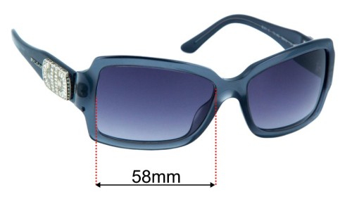 Bvlgari 8001-B Sunglasses Replacement Sunglass Lenses - 58mm wide 