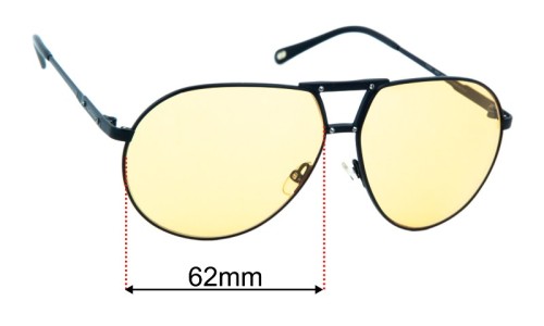 Carrera Turbo Sunglasses Replacement Lenses 62mm Wide 