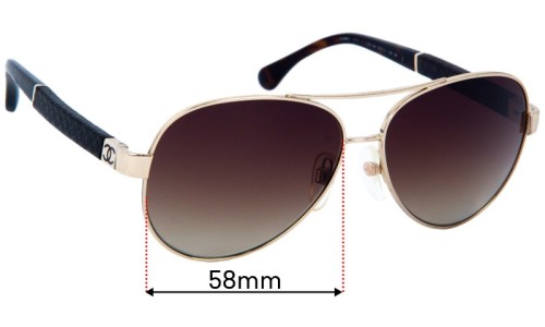 Chanel 4195-Q Replacement Sunglass Lenses - 58mm wide 