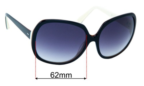 Dita Supa Dupa Replacement Sunglasses Lenses 62mm Wide 