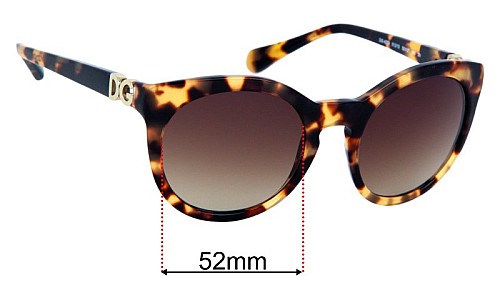 Dolce & Gabbana DG4279 Sunglasses Replacement Lenses 52mm Wide 