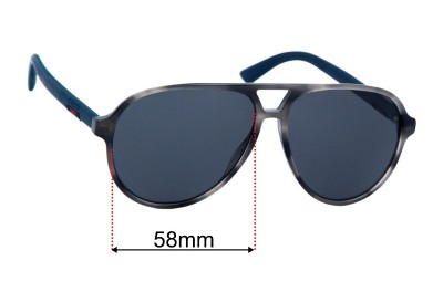 Gucci GG0423S  Replacement Lenses 58mm wide 