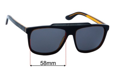 Gucci GG1039S Replacement Lenses 58mm wide 