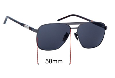  Sunglass Fix Replacement Lenses for Gucci GG1164S - 58mm Wide 