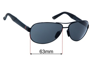 Gucci GG2225/S Replacement Lenses 63mm wide 