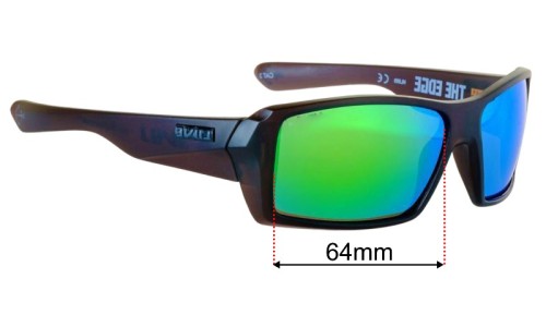 Sunglass Fix Replacement Lenses for Liive The Edge - 64mm Wide  