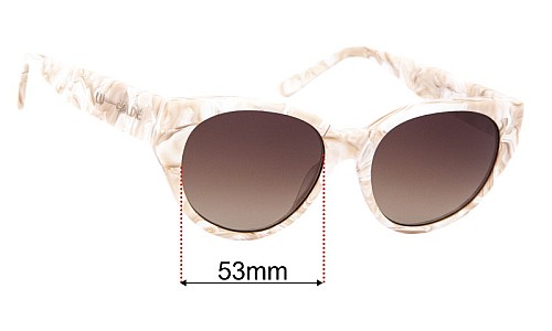 Lu Goldie Mieli Sunglasses Replacement Lenses 53mm Wide 