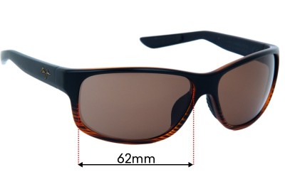 Maui Jim MJ840 Kaiwi Channel Replacement Lenses 62mm wide 
