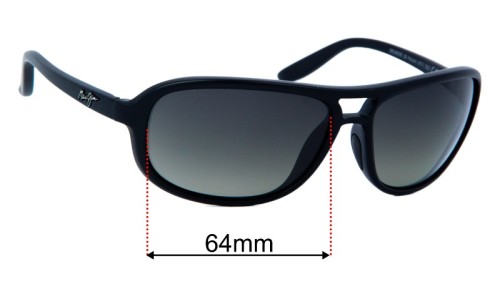 Sunglass Fix Replacement Lenses for Maui Jim MJ288 Breakers - 64mm Wide 