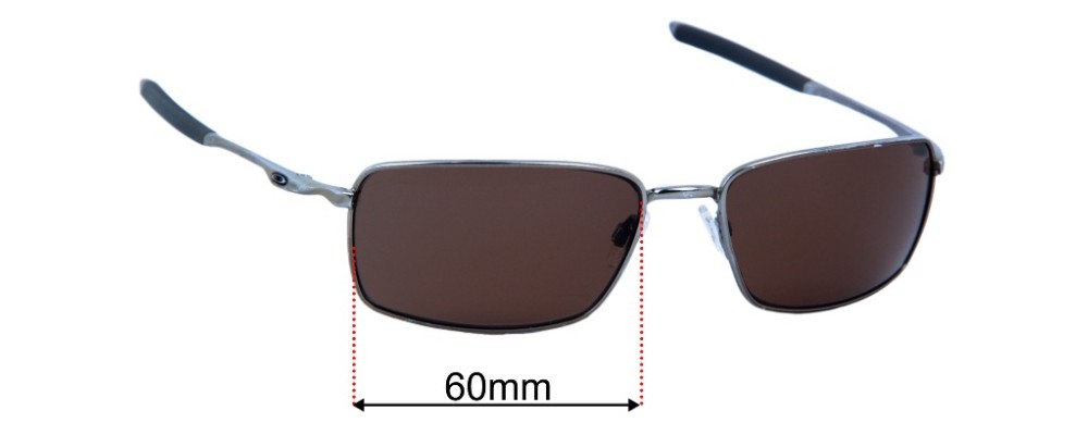 Sunglass Fix Replacement Lenses for Oakley Square Wire OO4075 - 60mm Wide