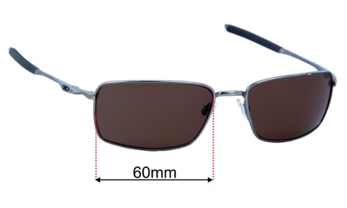 Oakley Square Wire OO4075 Replacement Lenses 60mm wide 