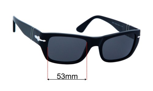Persol PO3268S Replacement Sunglasses Lenses 53mm 