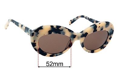 Poms Sabina Sunglasses Replacement Lenses - 52mm Wide 