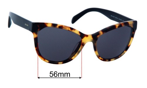 Prada SPR 21SF Sunglasses Replacement Lenses 56mm Wide 