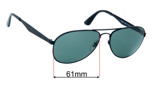 Ray Ban RB3549 Replacement Lenses 61mm wide 