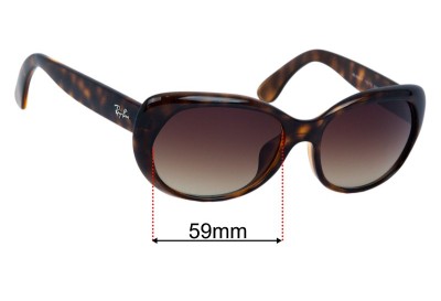 Ray Ban RB4325-F Replacement Lenses 59mm wide 