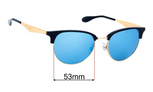 Ray Ban RB6396 Replacement Sunglass Lenses 53mm Wide 