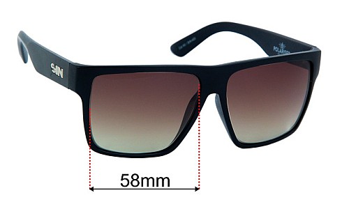 Sin Vespa Replacement Sunglass Lenses - 58mm wide 