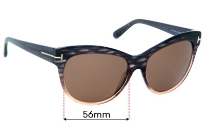 Tom Ford Lily TF430 Replacement Lenses 56mm wide 