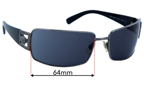Sunglass Fix Replacement Lenses for Versace MOD 2032 - 64mm Wide 