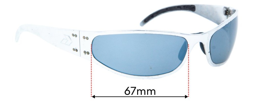 Sunglass Fix Replacement Lenses for Gatorz Paul Jr Motorcycle - 67mm Wide