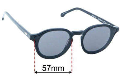  Sunglass Fix Replacement Lenses for Komono The Damien - 57mm Wide 