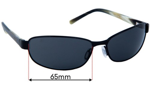 Sunglass Fix Replacement Lenses for Maui Jim MJ256 Napili Bay - 65mm Wide 