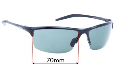 Police Mod 1626 Verres de Remplacement 70mm wide 