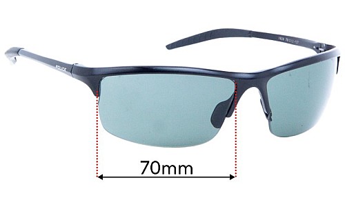 Sunglass Fix Replacement Lenses for Police Mod 1626 - 70mm Wide 