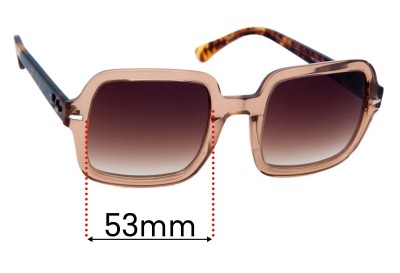 Ray Ban RB2188F Replacement Lenses 53mm wide 