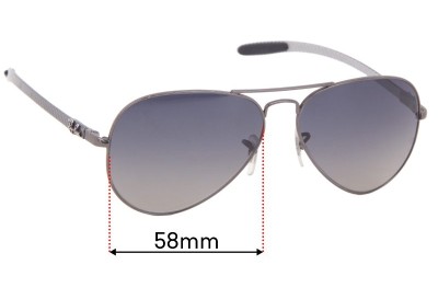 Ray Ban RB8317 Replacement Lenses 58mm wide 