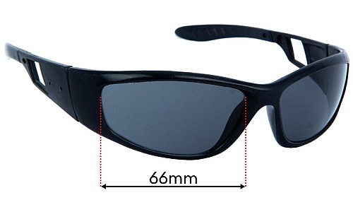 Ugly Fish PT606 Replacement Sunglass Lenses - 66mm Wide 