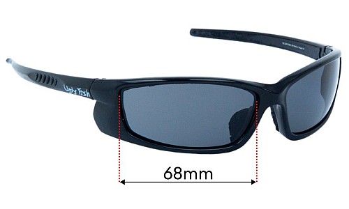 Ugly Fish Model RS3800 Replacement Sunglass Lenses - 68mm Wide 