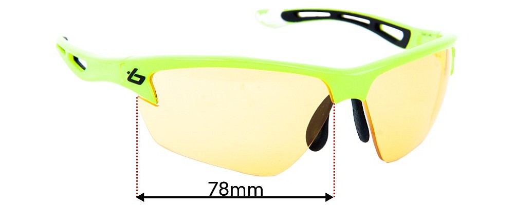 Sunglass Fix Replacement Lenses for Bolle Draft - 78mm Wide