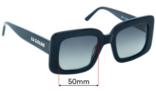 Sunglass Fix Replacement Lenses for Lu Goldie MIA - 50mm Wide 