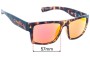Sunglass Fix Replacement Lenses for O'Neill Tube - 57mm Wide 