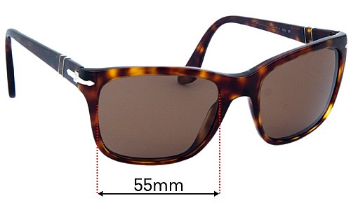 Persol 3135-S Replacement Lenses 55mm wide 