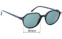 Sunglass Fix Verres de Remplacement pour Ray-Ban RB2195 Thalia - 51mm Wide 
