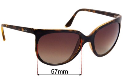 Ray Ban RB4126 Replacement Lenses 57mm wide 