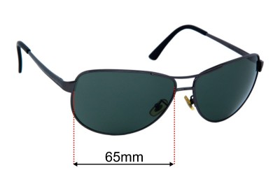 Ray Ban RB3342 Warrior Replacement Lenses 65mm wide 
