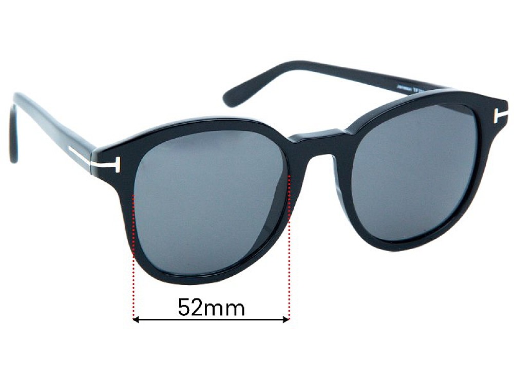 Sunglass Fix Verres de Remplacement pour Tom Ford Jameson TF752 - 52mm Wide Sunglass Fix Verres de Remplacement pour Tom Ford Jameson TF752 - 52mm Wide